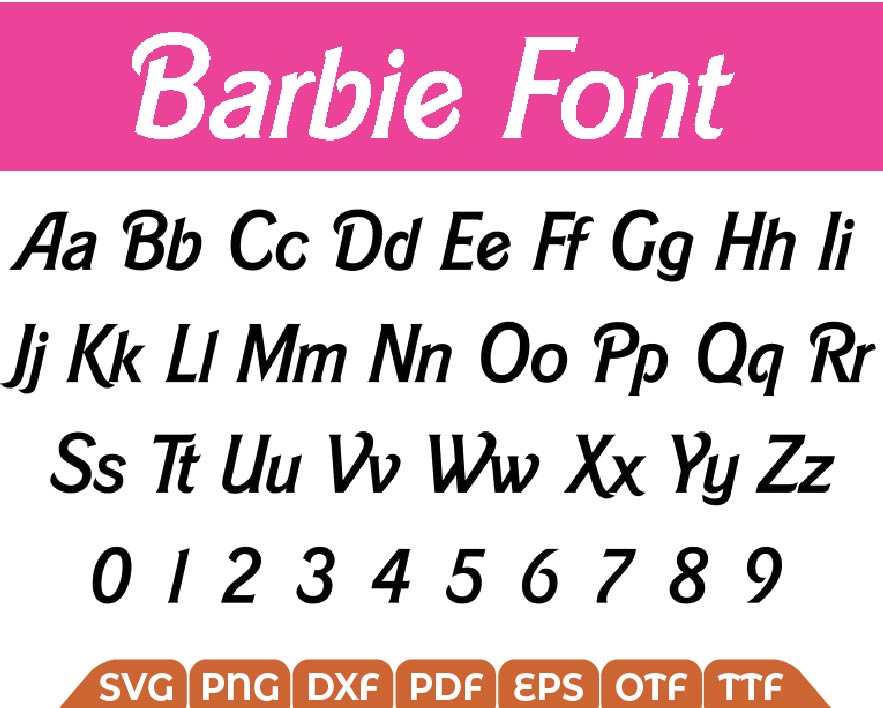 Barbie Font svg, Barbie alphabet svg - Svg Files For Crafts