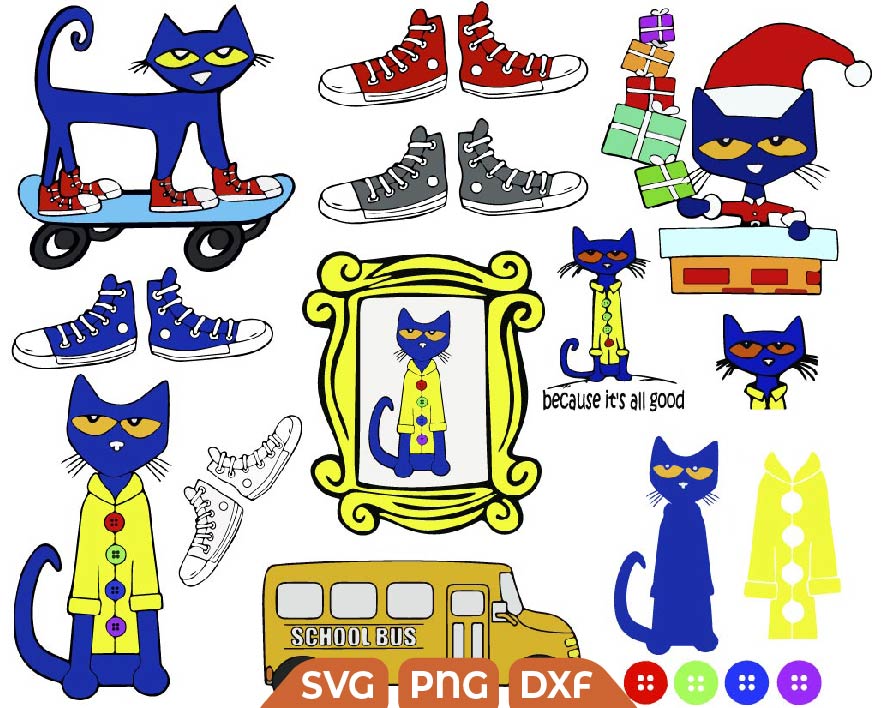 Pete the cat svg, Pete the cat party svg - Svg Files For Crafts