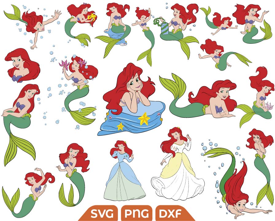 Little Mermaid Ariel svg, Princess svg - Svg Files For Crafts