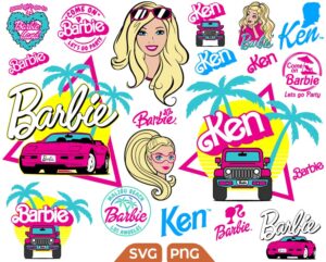 Bundle Barbie Malibu Svg, Barbie Jeep Svg, Ken Jeep Svg Png