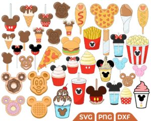 Bundle Disney Snack Goals Svg, Drinks And Foods Svg Png