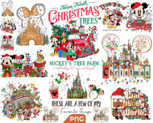 Bundle Mickey Friends Merry Christmas Png