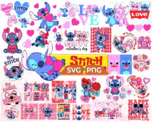 Bundle Stitch Valentine's Day Svg Png Design