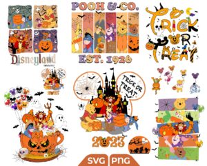 Bundle Winnie the Pooh Halloween Svg Png