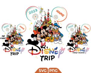 Custom Name Disney Mouse Family Trip Svg, Mickey Vacation Svg