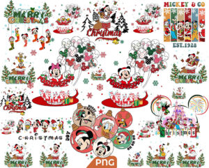Disney Mickey Christmas Png Bundle for Sublimation