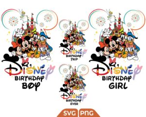 Mickey Friends Magic Kingdom Birthday Svg Png