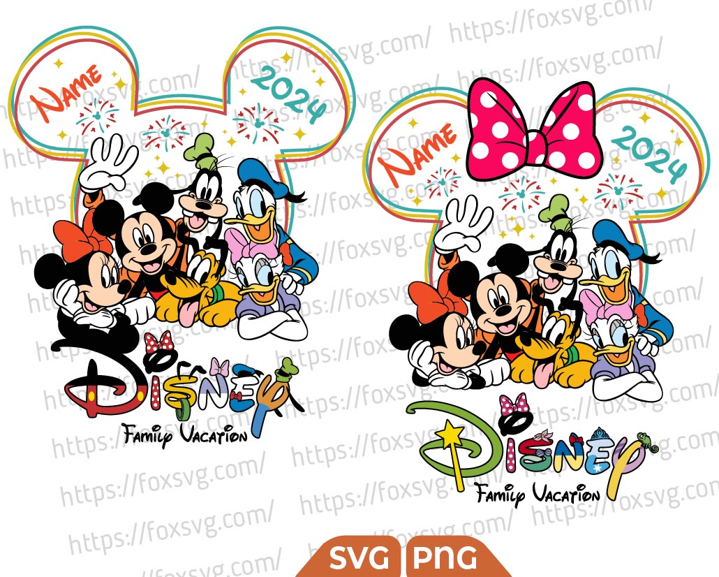 Custom Name Design Disney Family Vacation Svg Png - Svg Files For Crafts