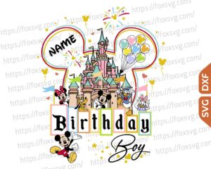 Custom Name Design Mickey Birthday Boy Svg Png