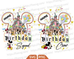 Custom Name Design Mickey Squad Svg, Mouse Crew Svg Png