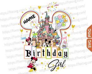 Custom Name Design Minnie Birthday Girl Svg Png