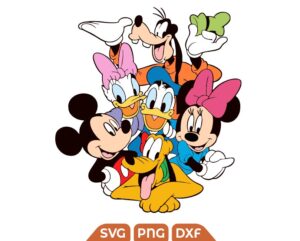 Disney Family Vacation Svg Png, Mickey Friends Squad Svg