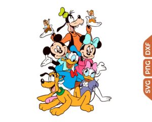 Disney Mouse Friends Family Svg Png, Mickey Friends Squad Svg