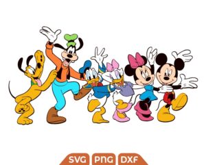 Happy Mickey Family Squad Svg Png, Mouse Family Trip Svg