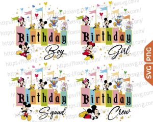 Mickey Birthday Family Svg, Mouse Making Memories Svg Png