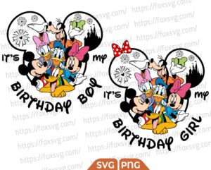 Mickey Friends It's My Birthday Svg, Minnie Birthday Svg Png