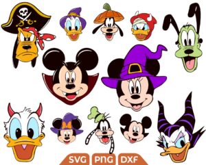 Mickey Mouse Head Halloween Svg Png, Mouse Trick Or Treat Svg