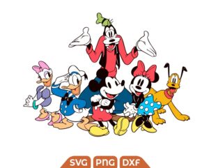 Vintage Disney Mouse Svg, Retro Mickey Best Friends Svg Png
